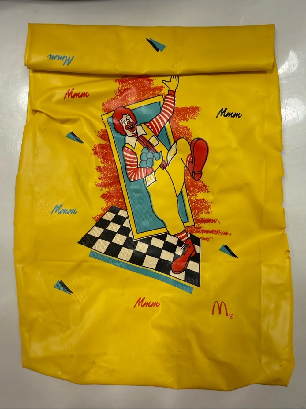 Vintage 1988 McDonald's Yellow reusable lunch bag